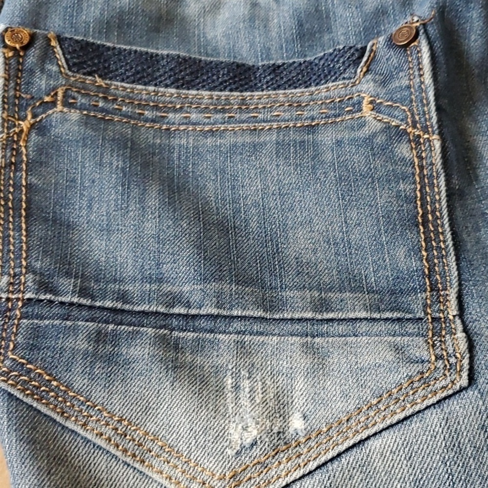 United Denim of America blue jeans distressed size 36 X 32 - Picture 3 of 9
